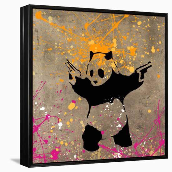 Panda with Guns-Banksy-Framed Premier Image Canvas