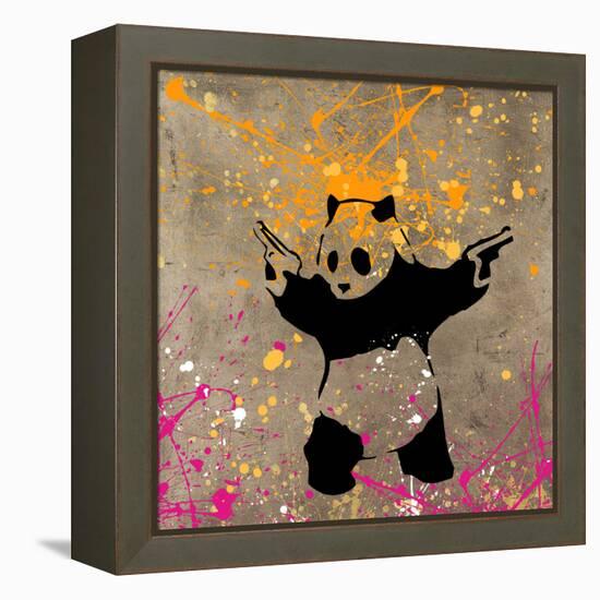 Panda with Guns-Banksy-Framed Premier Image Canvas