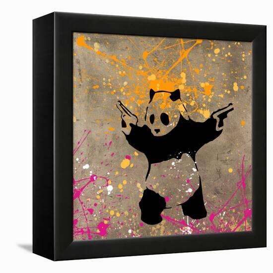 Panda with Guns-Banksy-Framed Premier Image Canvas