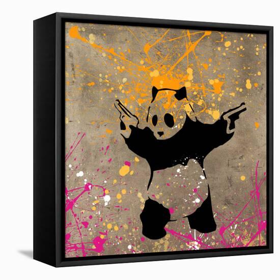 Panda with Guns-Banksy-Framed Premier Image Canvas