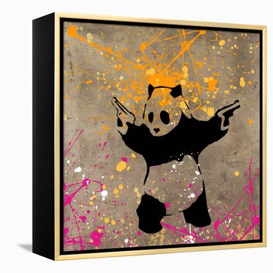 Panda with Guns-Banksy-Framed Premier Image Canvas