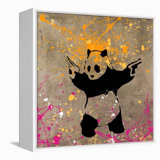 Panda with Guns-Banksy-Framed Premier Image Canvas