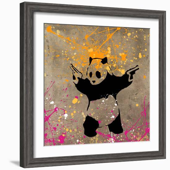 Panda with Guns-Banksy-Framed Premium Giclee Print