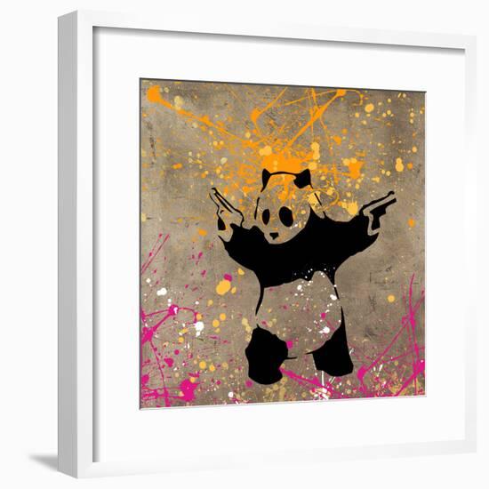 Panda with Guns-Banksy-Framed Premium Giclee Print