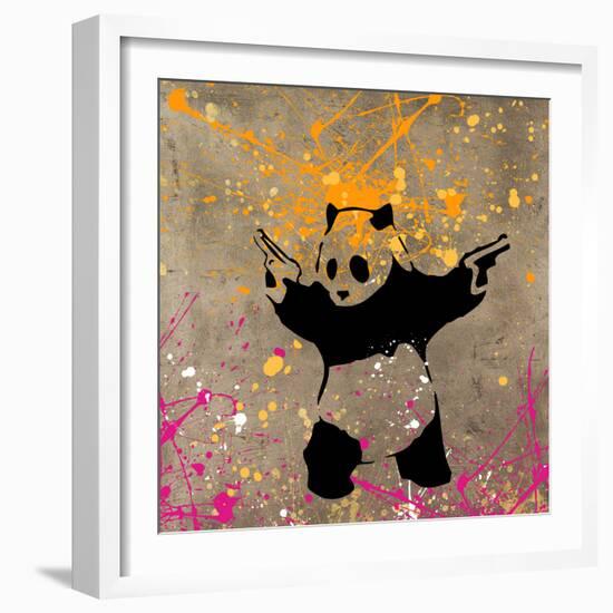 Panda with Guns-Banksy-Framed Premium Giclee Print