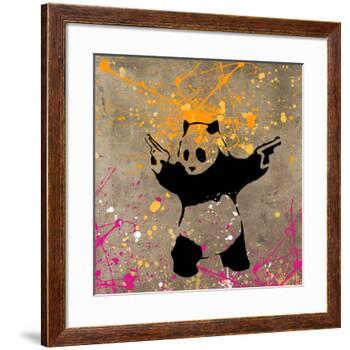 Panda with Guns-Banksy-Framed Giclee Print