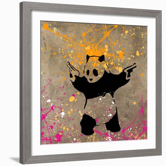 Panda with Guns-Banksy-Framed Giclee Print