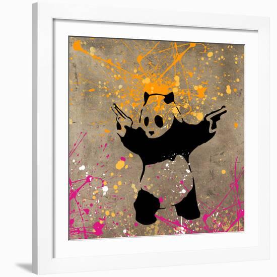 Panda with Guns-Banksy-Framed Giclee Print