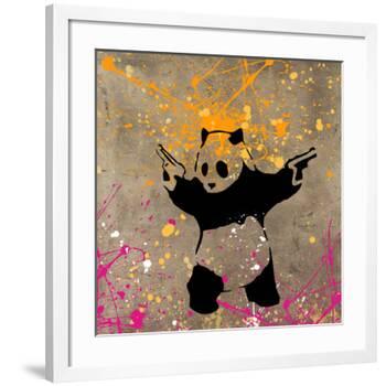 Panda with Guns-Banksy-Framed Giclee Print