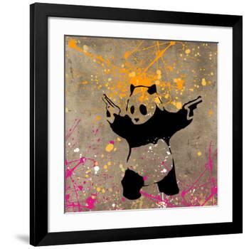 Panda with Guns-Banksy-Framed Giclee Print