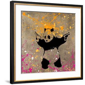 Panda with Guns-Banksy-Framed Giclee Print