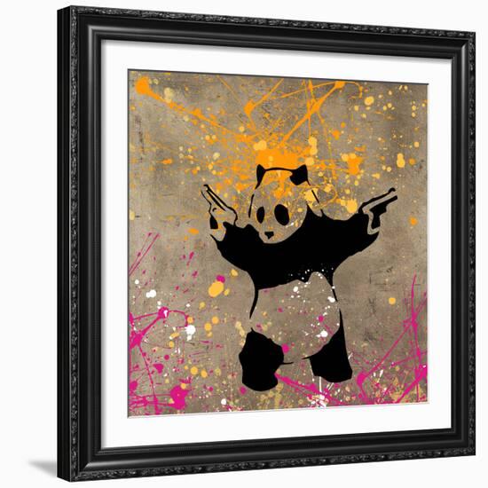 Panda with Guns-Banksy-Framed Giclee Print