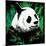 Panda-null-Mounted Art Print
