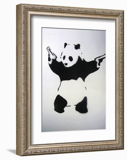 Pandamonium-Banksy-Framed Art Print