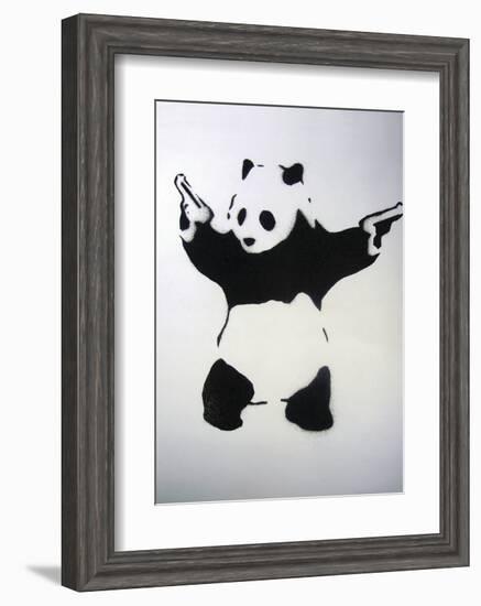 Pandamonium-Banksy-Framed Art Print