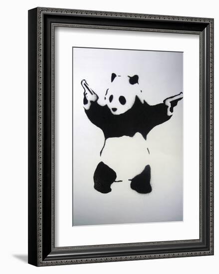 Pandamonium-Banksy-Framed Art Print