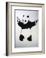 Pandamonium-Banksy-Framed Art Print