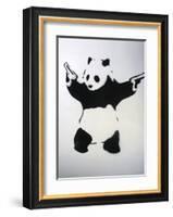 Pandamonium-Banksy-Framed Art Print
