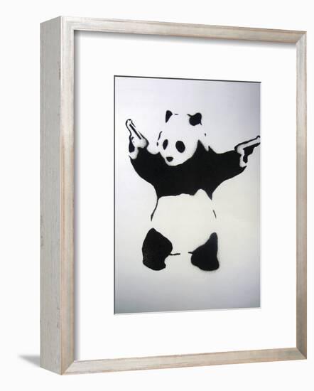 Pandamonium-Banksy-Framed Art Print