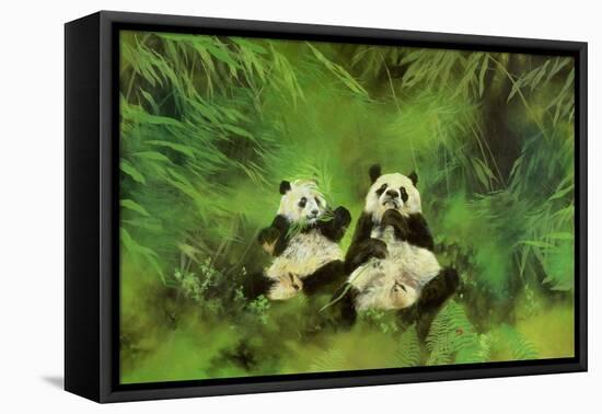 Pandas, 1998-Odile Kidd-Framed Premier Image Canvas