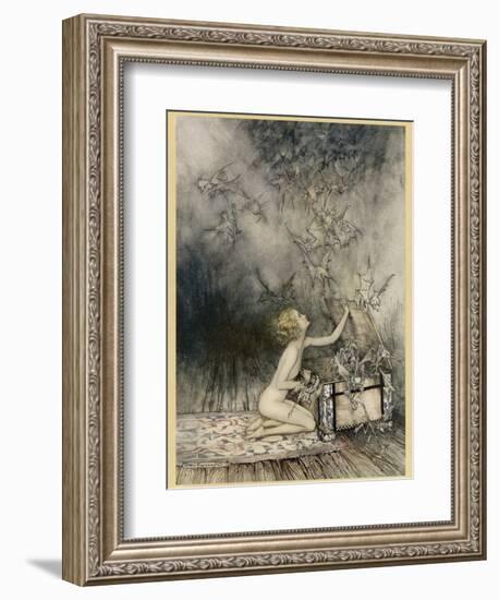 Pandora and Her Box-Arthur Rackham-Framed Photographic Print