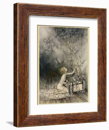 Pandora and Her Box-Arthur Rackham-Framed Photographic Print