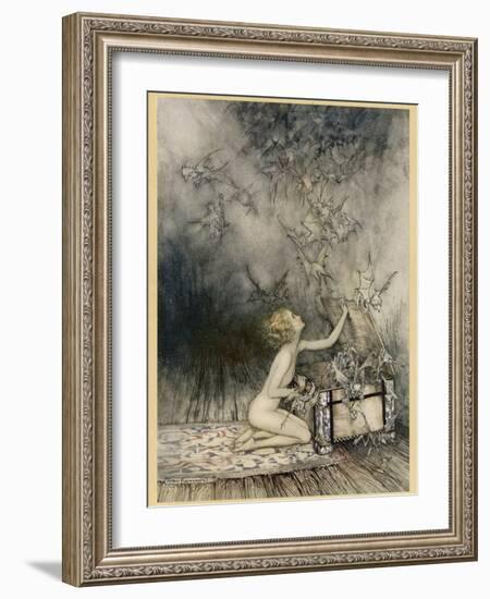 Pandora and Her Box-Arthur Rackham-Framed Photographic Print