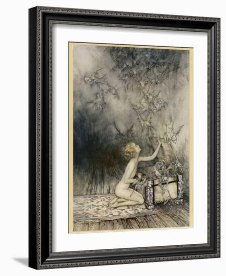 Pandora and Her Box-Arthur Rackham-Framed Photographic Print