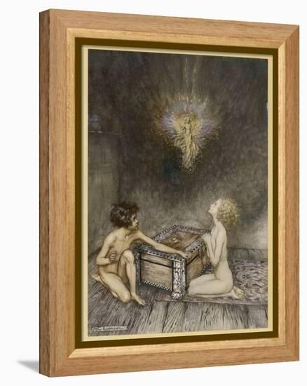 Pandora and Hope-Arthur Rackham-Framed Premier Image Canvas