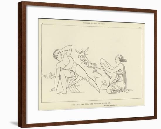 Pandora Opening the Vase-John Flaxman-Framed Giclee Print