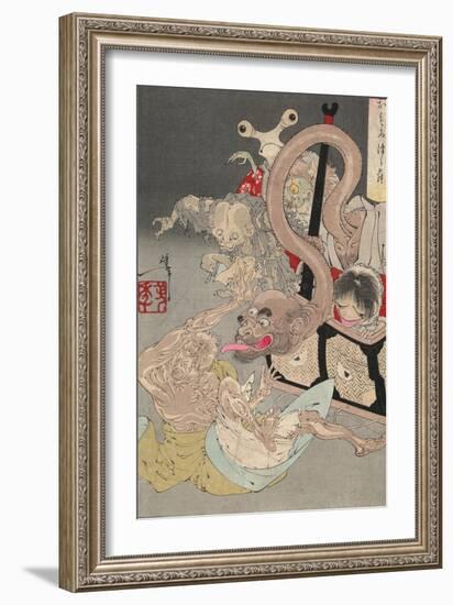 Pandora's Box, 1880S-Tsukioka Yoshitoshi-Framed Giclee Print