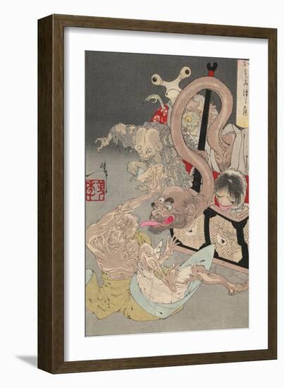 Pandora's Box, 1880S-Tsukioka Yoshitoshi-Framed Giclee Print