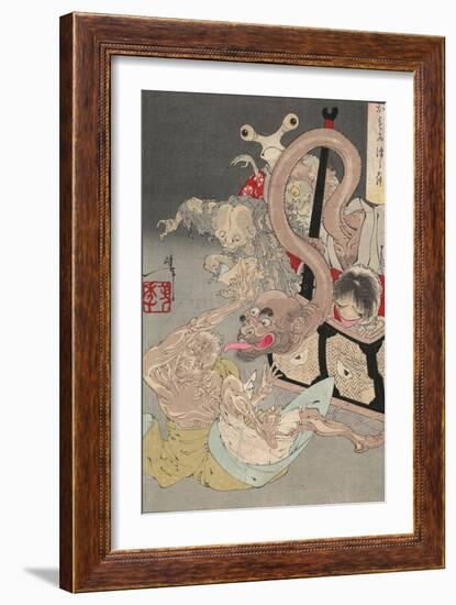 Pandora's Box, 1880S-Tsukioka Yoshitoshi-Framed Giclee Print