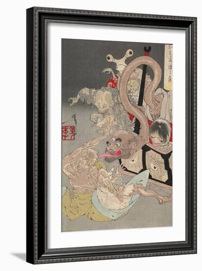 Pandora's Box, 1880S-Tsukioka Yoshitoshi-Framed Giclee Print