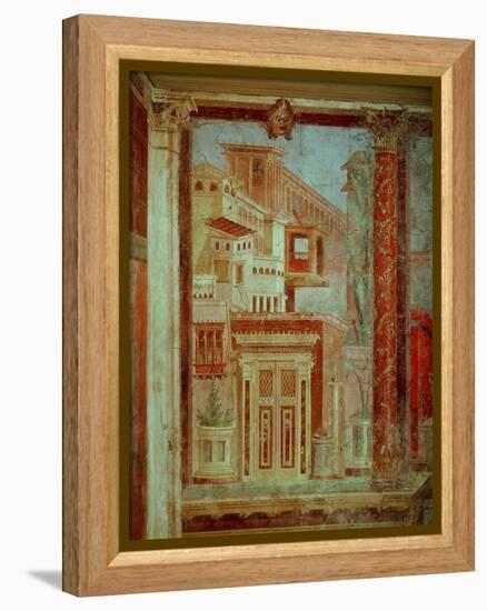 Panel from Cubiculum from the Bedroom of the Villa of P Fannius at Boscoreale, Pompeii, C.50-40 BC-Roman-Framed Premier Image Canvas