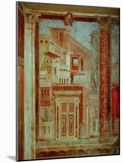 Panel from Cubiculum from the Bedroom of the Villa of P Fannius at Boscoreale, Pompeii, C.50-40 BC-Roman-Mounted Giclee Print