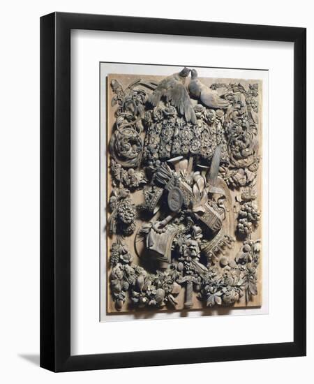 Panel of Cosimo Iii, 1682, by Grinling Gibbons (1648-1721), Wood Carving, Italy-null-Framed Giclee Print