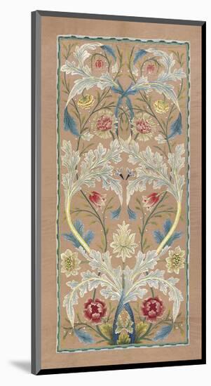 Panel of floral embroidery, circa 1875 –80-William Morris-Mounted Giclee Print