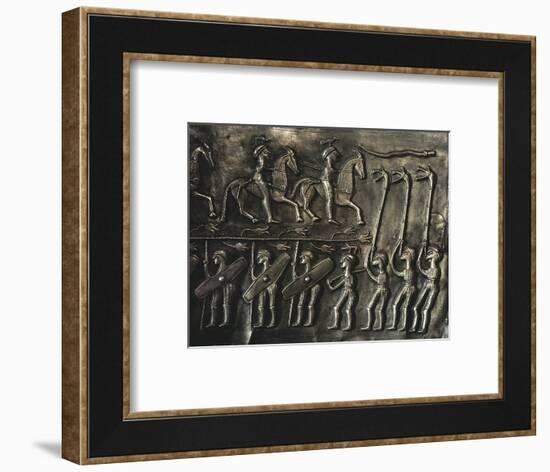 Panel of the Gundestrup cauldron, 2nd or 1st century BC-Werner Forman-Framed Giclee Print