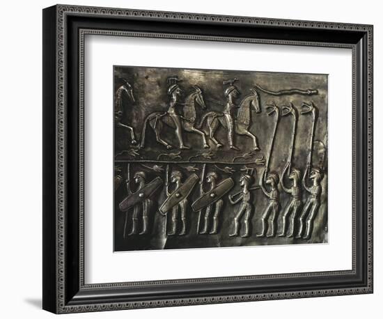 Panel of the Gundestrup cauldron, 2nd or 1st century BC-Werner Forman-Framed Giclee Print