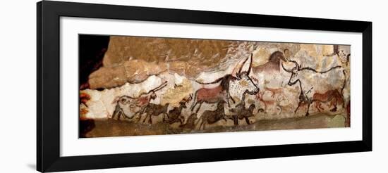 Panel of the Unicorn (Panel of the Black Bear) at Lascaux, C.16,000-15,000 BC (Charcoal & Red Ochre-Prehistoric Prehistoric-Framed Giclee Print