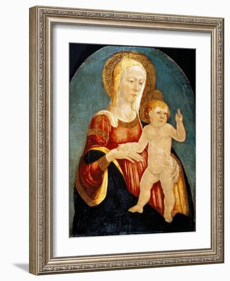 Panel Showing Madonna with Child-Neri Di Bicci-Framed Giclee Print