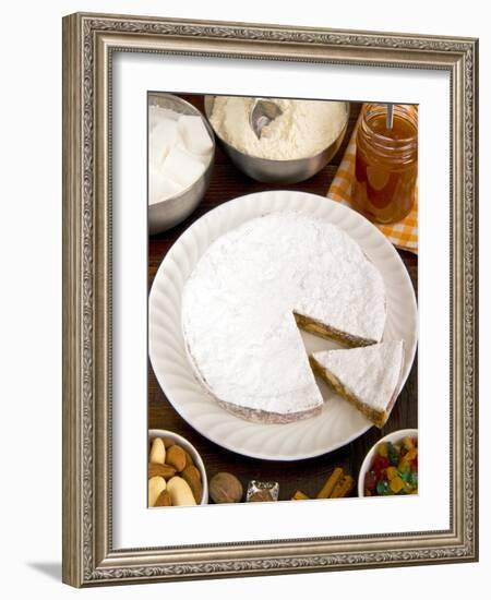 Panforte of Siena, a Traditional Fruit and Nut Cake For Christmas, Tuscany, Italy, Europe-null-Framed Photographic Print