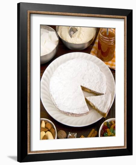 Panforte of Siena, a Traditional Fruit and Nut Cake For Christmas, Tuscany, Italy, Europe-null-Framed Photographic Print