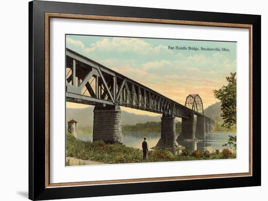 Panhandle Bridge at Steubenville-null-Framed Art Print