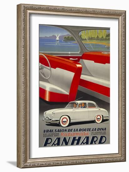 Panhard Automobiler by Mediterranean Beach-null-Framed Giclee Print