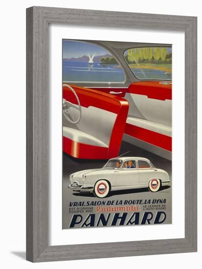 Panhard Automobiler by Mediterranean Beach-null-Framed Giclee Print