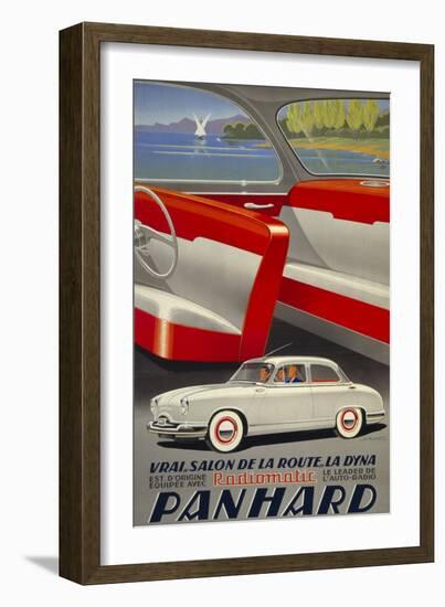 Panhard Automobiler by Mediterranean Beach-null-Framed Giclee Print