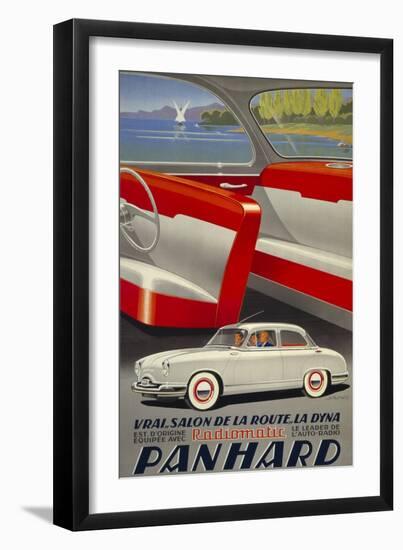 Panhard Automobiler by Mediterranean Beach-null-Framed Giclee Print