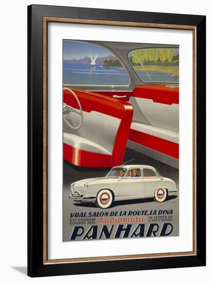 Panhard Automobiler by Mediterranean Beach-null-Framed Giclee Print